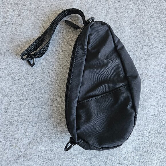 LL Bean Sling Bag Womens Small Y2K Lightweight Travel Pouch Wristlet Vintage Blk - Picture 2 of 7